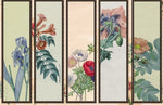 Papier peint mural élégant pour paravent pliant et chaise en bois noir - Vignette | Mr Papier Peint