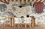 Papier peint mural panoramique élégance et originalité pour la salle à manger - Vignette | Mr Papier Peint