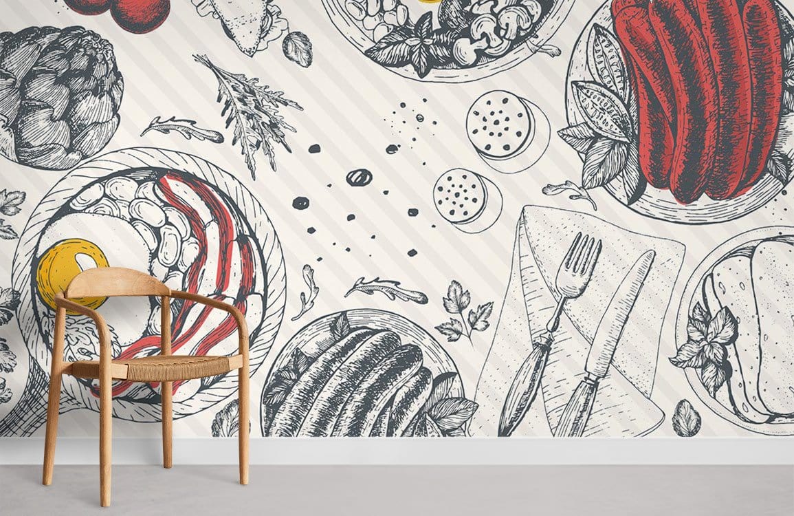 Papier Peint Mural pour Salle à Manger - Le meilleur Papier peint panoramique Sur mesure