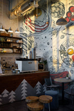 Papier peint mural panoramique élégance et originalité pour la salle à manger - Vignette | Mr Papier Peint