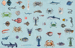 Papier peint mural puzzle de poissons - Vignette | Mr Papier Peint