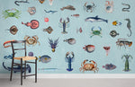 Papier peint mural puzzle de poissons - Vignette | Mr Papier Peint