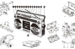 Papier peint mural Radio - Vignette | Mr Papier Peint