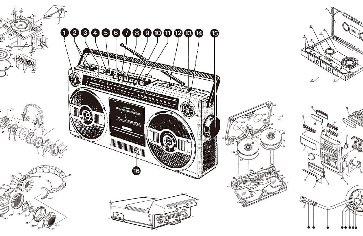 Papier peint mural Radio - Le meilleur Papier peint panoramique Sur mesure