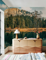 Papier peint mural Réflexion de forêt de montagne - Vignette | Mr Papier Peint