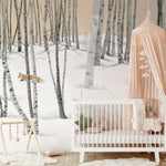 Peint mural renard des neiges dans la forêt enchantée - Vignette | Mr Papier Peint