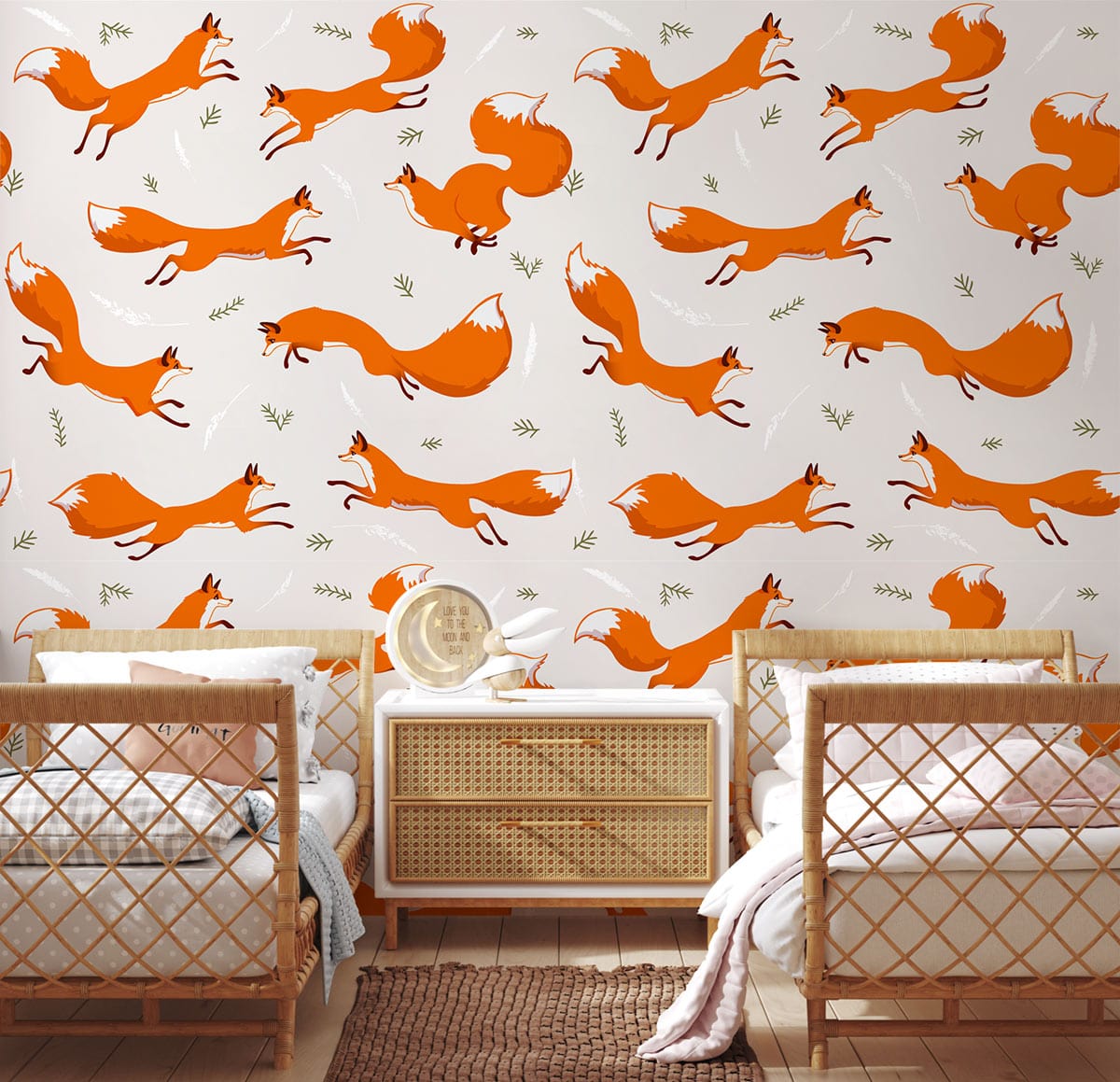 Papier peint mural Renard Orange - Le meilleur Papier peint panoramique Sur mesure