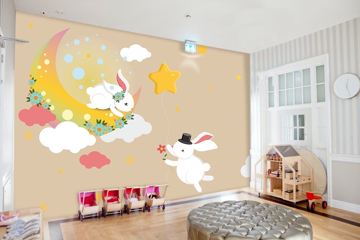 Papier peint mural Rendez-vous sur la Lune - Le meilleur Papier peint panoramique Sur mesure