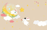 Papier peint mural Rendez-vous sur la Lune voyage céleste au salon - Vignette | Mr Papier Peint