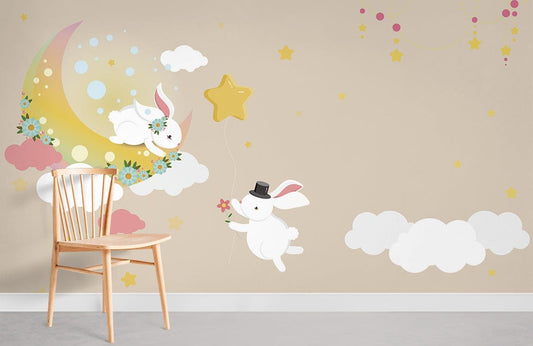 Papier peint mural Rendez-vous sur la Lune - Le meilleur Papier peint panoramique Sur mesure
