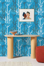 Papier peint mural bambou bleu sérénité et élégance naturelle - Vignette | Mr Papier Peint