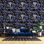 Papier Peint Mural Répétition Éléphants Luxe et Aventure Décorative - Vignette | Mr Papier Peint