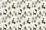 Papier peint mural Forêt de Pins et Renards Noirs - Vignette | Mr Papier Peint