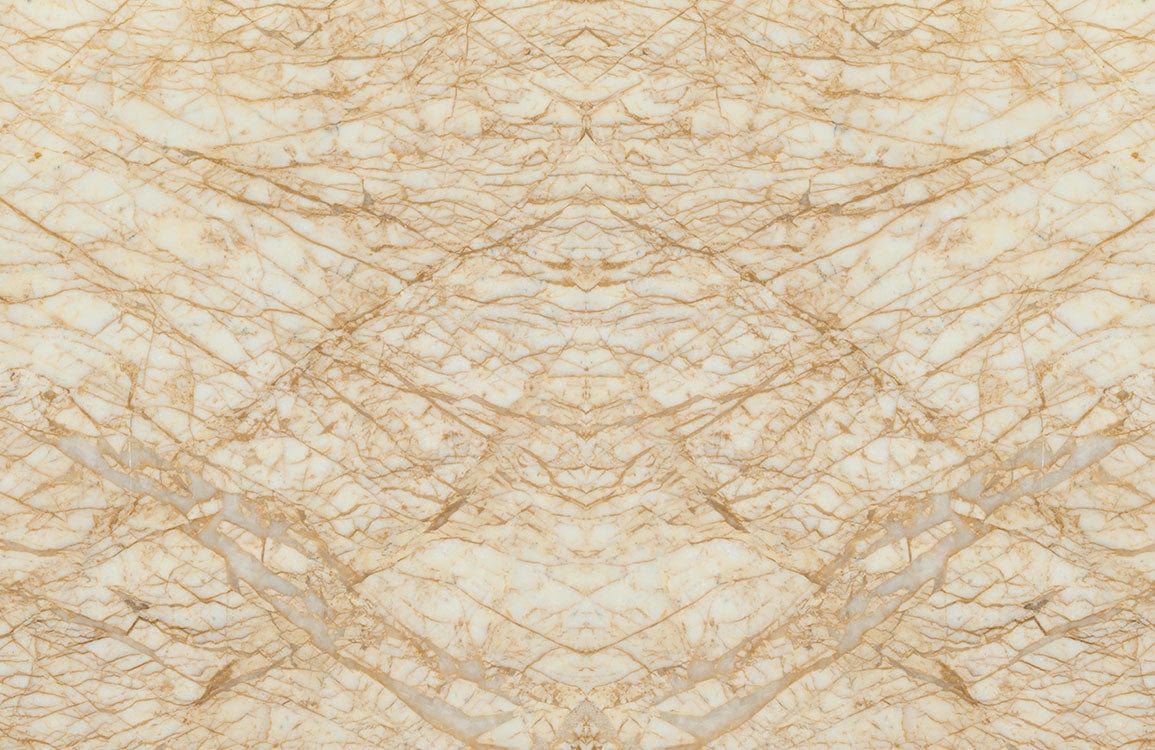 Papier peint mural représentant des pierres fissurées avec marbre beige et veines dorées
