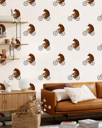 Papier peint panoramique Ours Cavalier majestueux en pleine course - Vignette | Mr Papier Peint