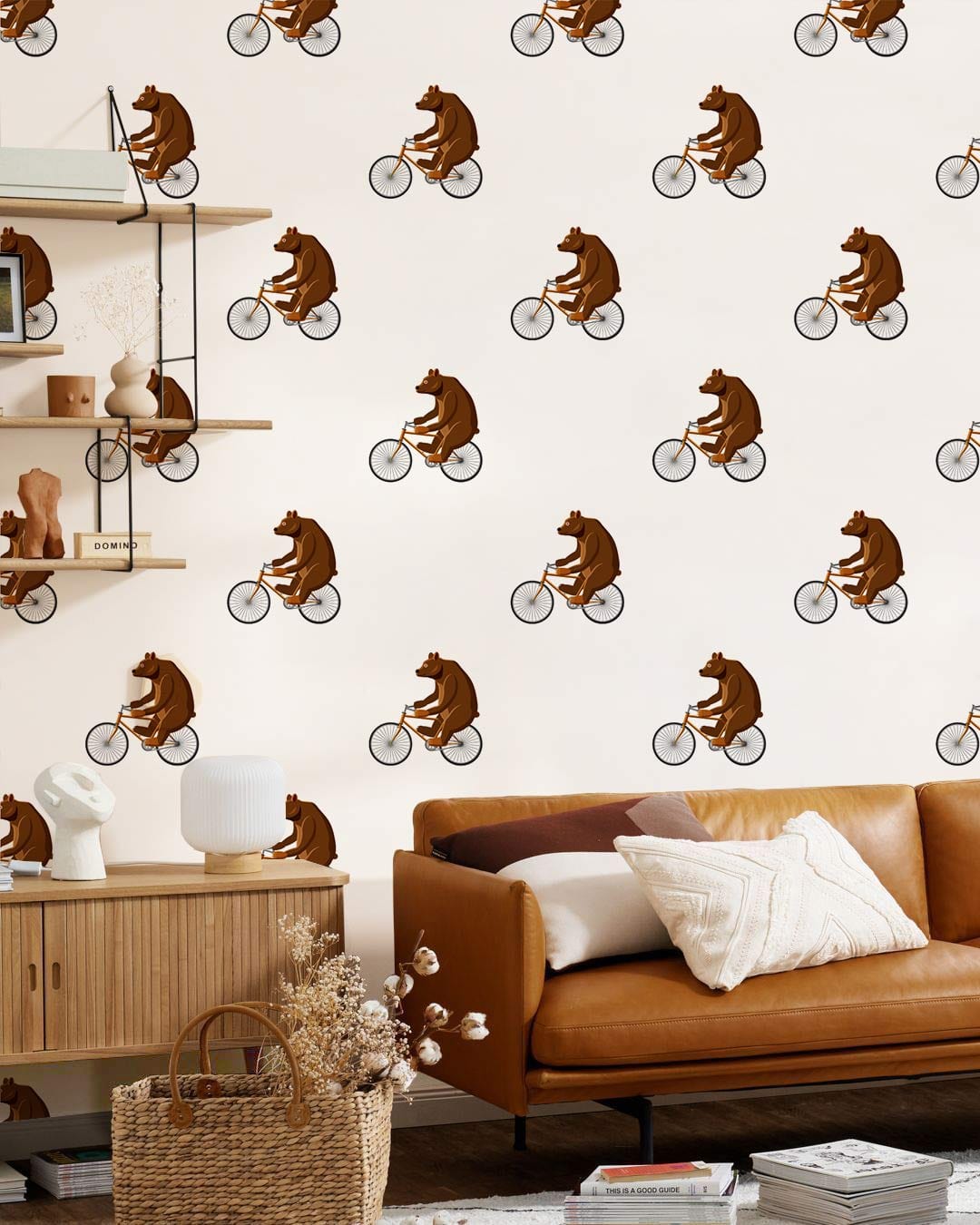 Papier peint mural représentant un ours cavalier - Le meilleur Papier peint panoramique Sur mesure