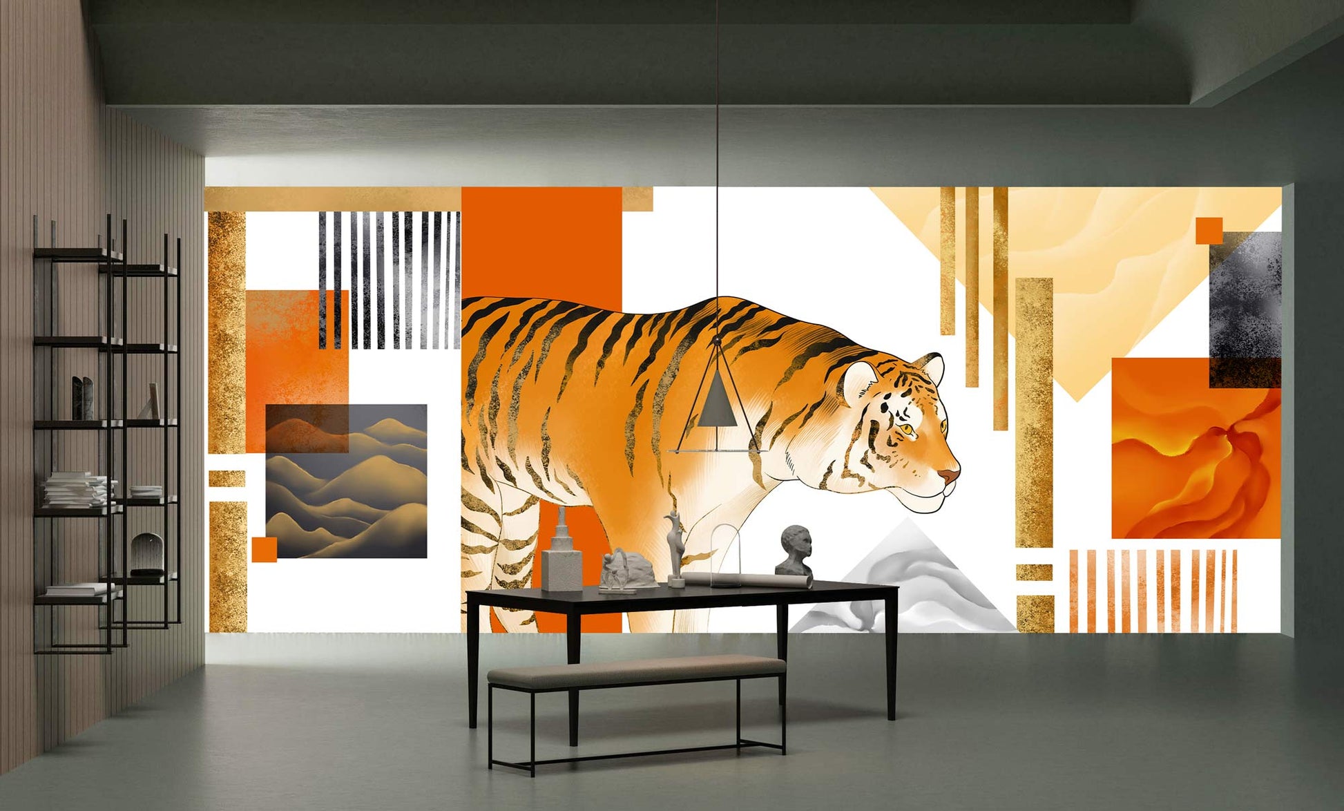 Papier peint mural représentant un tigre - Le meilleur Papier peint panoramique Sur mesure