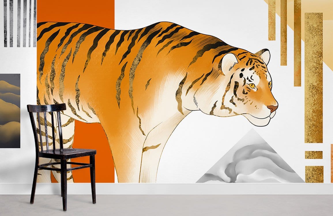 Papier peint mural représentant un tigre - Le meilleur Papier peint panoramique Sur mesure