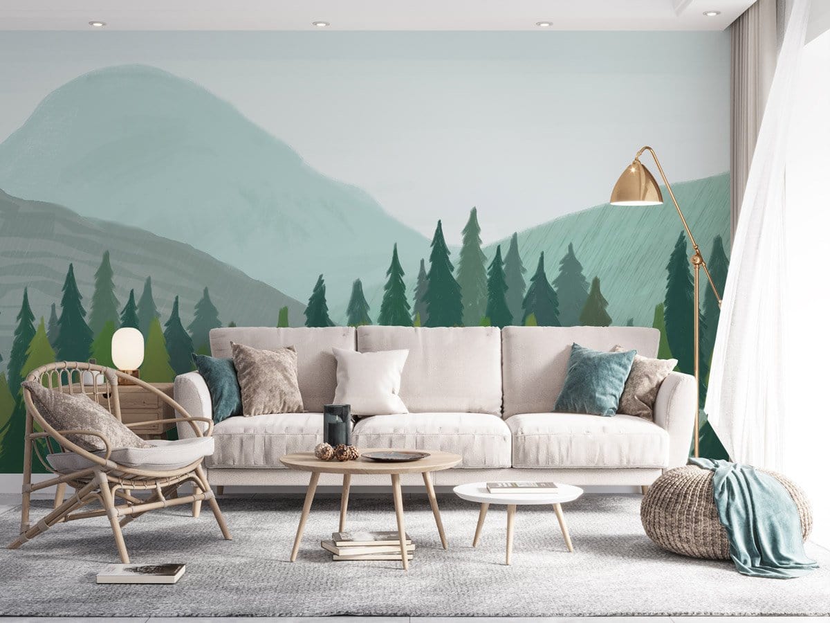 Papier peint mural représentant une forêt - Le meilleur Papier peint panoramique Sur mesure