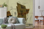 Papier peint mural Soirée Relaxante avec Rhum et Canapé Bleu Clair - Vignette | Mr Papier Peint