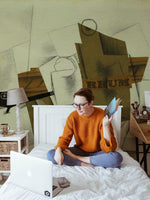 Papier peint mural Soirée Relaxante avec Rhum et Canapé Bleu Clair - Vignette | Mr Papier Peint