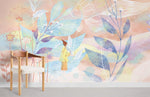 Mural Rêve Orange Papier Peint Mural Éclat Floral et Chaleur - Vignette | Mr Papier Peint