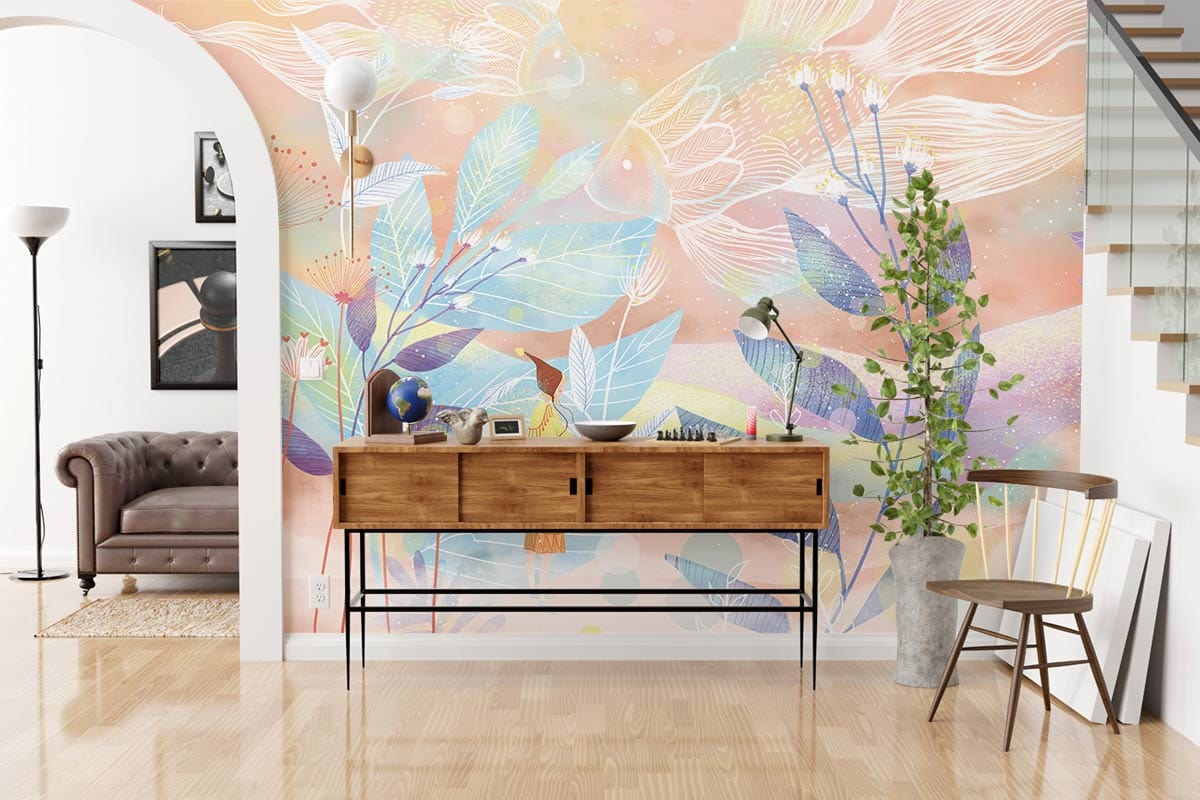 Papier Peint Mural Rêve Orange - Le meilleur Papier peint panoramique Sur mesure