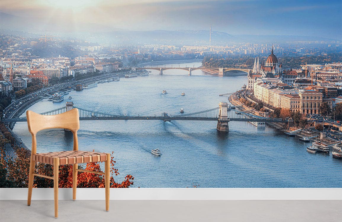 Papier peint mural Rivière de Budapest - Le meilleur Papier peint panoramique Sur mesure