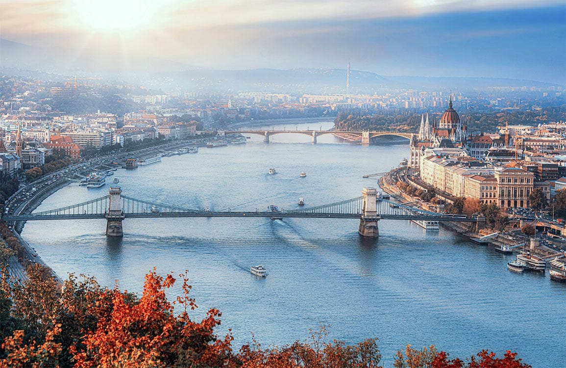 Papier peint mural Rivière de Budapest - Le meilleur Papier peint panoramique Sur mesure