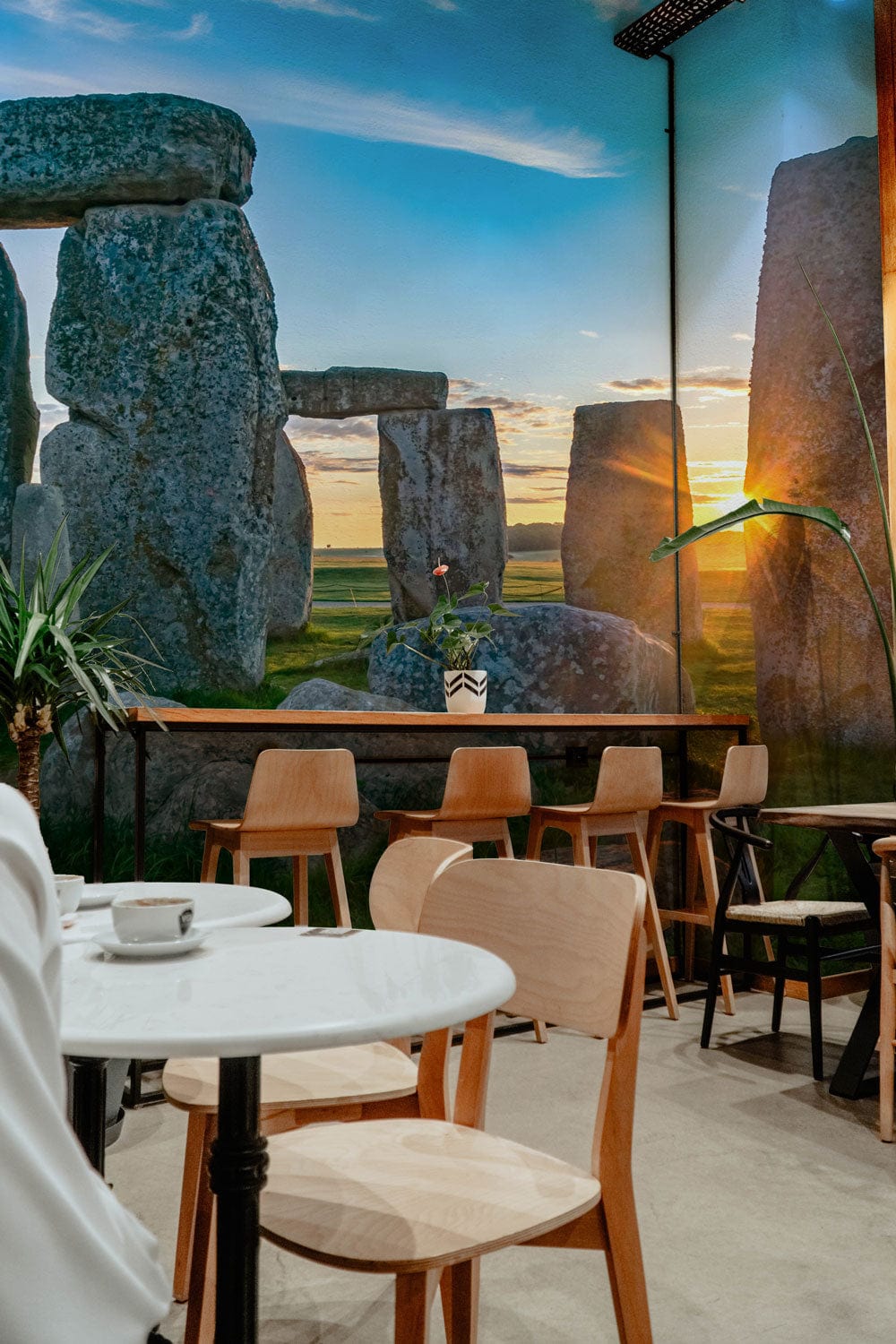 Peint mural rock intérieur de café avec murale Stonehenge pour Papier peint mural Rock sur Prairie