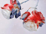 Peint mural Roses en Hiver élégance florale sur papier peint mural - Vignette | Mr Papier Peint