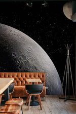 Papier peint mural Lune en rotation sous ciel étoilé - Vignette | Mr Papier Peint