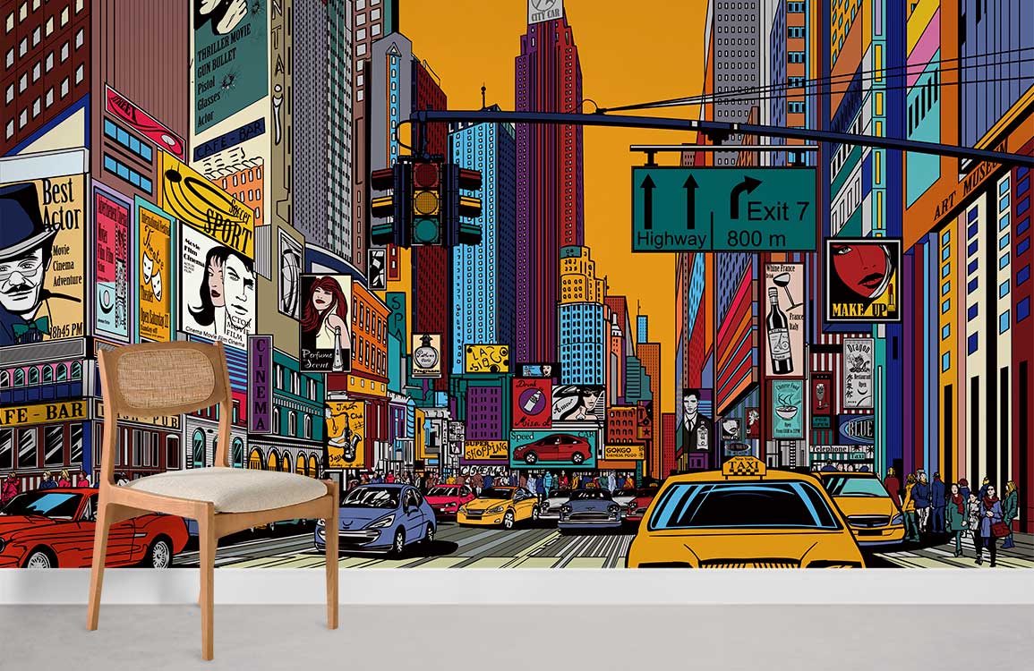 Papier peint mural Rue de New York City III - Le meilleur Papier peint panoramique Sur mesure