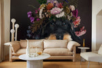 Papier peint mural Schnauzer avec des fleurs - Vignette | Mr Papier Peint