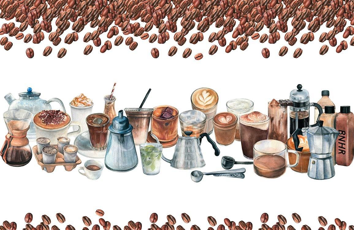 Papier peint mural série Café - Le meilleur Papier peint panoramique Sur mesure
