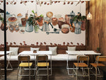 Papier peint mural Café en Aquarelle Éveil des Sens et Grains Bruns - Vignette | Mr Papier Peint