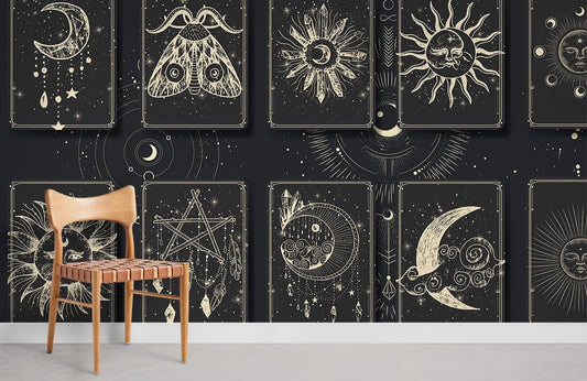 Papier peint mural signes astrologiques et animaux - Le meilleur Papier peint panoramique Sur mesure