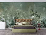 Papier peint mural silhouette de buissons verts pour une sérénité naturelle - Vignette | Mr Papier Peint