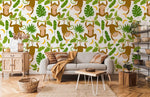 Papier Peint Mural Singe Souriant - Vignette | Mr Papier Peint