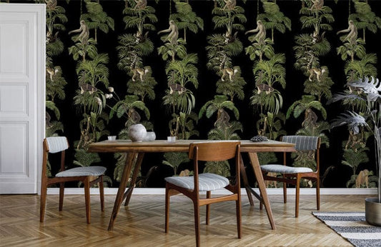 Papier peint mural singes et arbres. - Le meilleur Papier peint panoramique Sur mesure