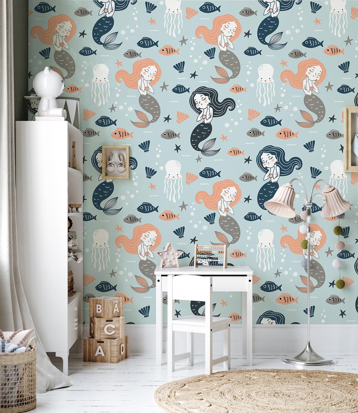 Papier peint mural Sirènes et Poissons - Le meilleur Papier peint panoramique Sur mesure