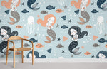 Papier peint mural Sirènes et Poissons - Vignette | Mr Papier Peint