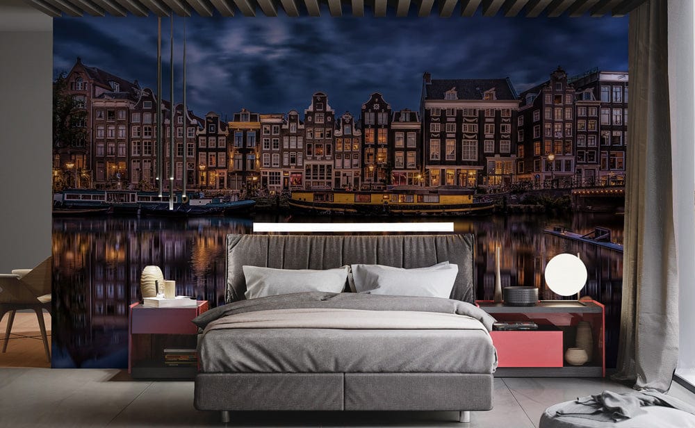 Papier peint mural sombre d’Amsterdam - Le meilleur Papier peint panoramique Sur mesure