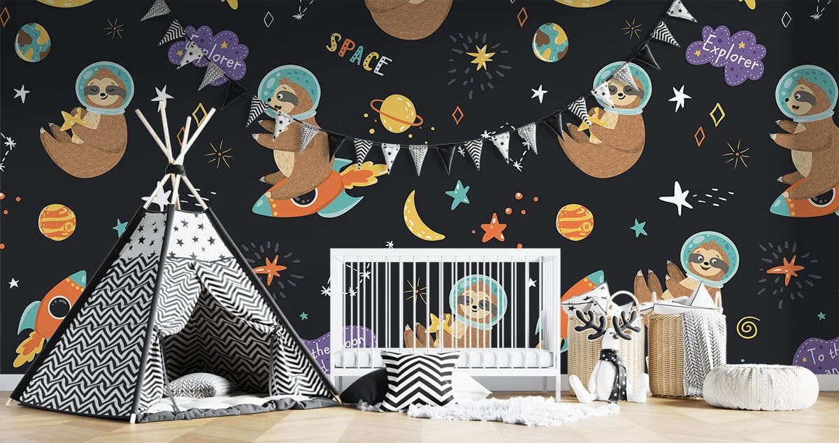 Papier Peint Mural Space Slothes II - Le meilleur Papier peint panoramique Sur mesure