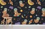 Voyage cosmique avec le papier peint mural Space Slothes II - Vignette | Mr Papier Peint