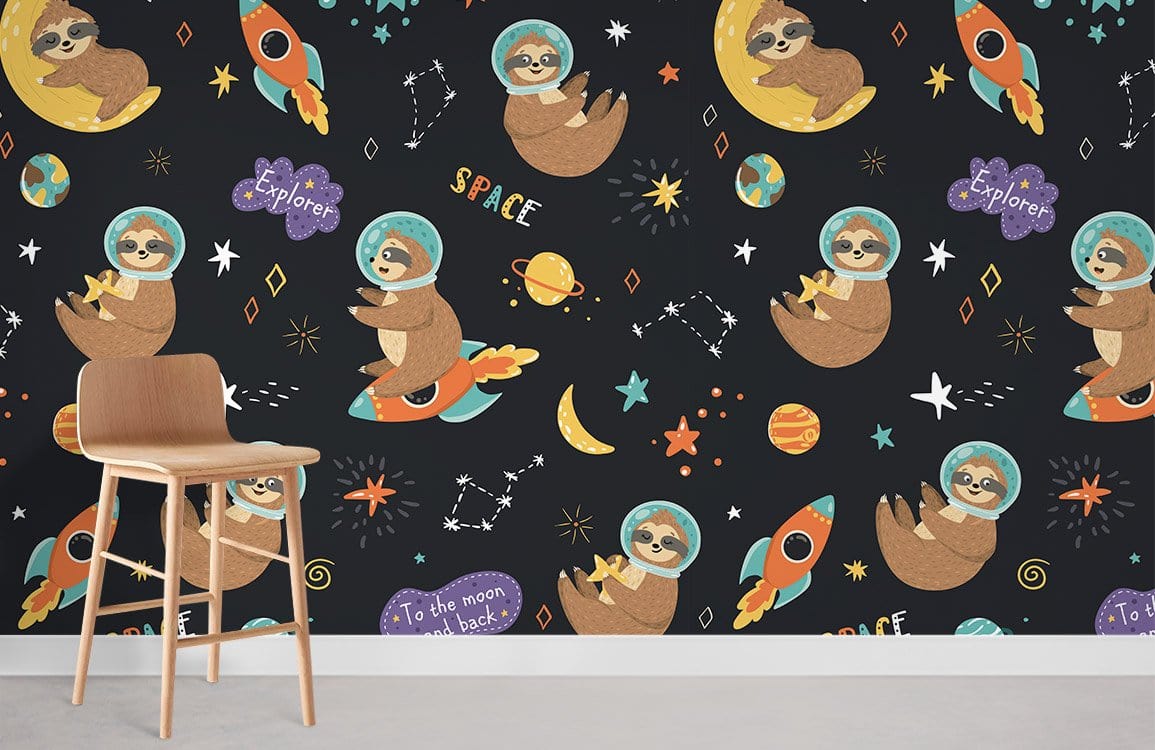 Papier Peint Mural Space Slothes II - Le meilleur Papier peint panoramique Sur mesure