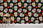 Papier peint panoramique mural Squelette et Rose mystique - Vignette | Mr Papier Peint