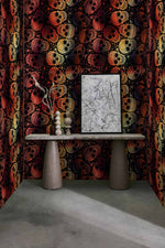 Mystère Élégant avec Peint Mural Squelette Rouge Foncé - Vignette | Mr Papier Peint