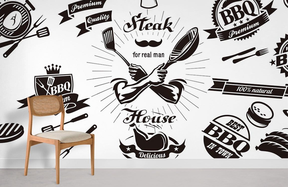 Papier peint mural Steak & BBQ - Le meilleur Papier peint panoramique Sur mesure
