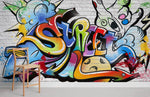 Papier peint mural Street II Œuvre d’art urbaine aux couleurs arc-en-ciel - Vignette | Mr Papier Peint